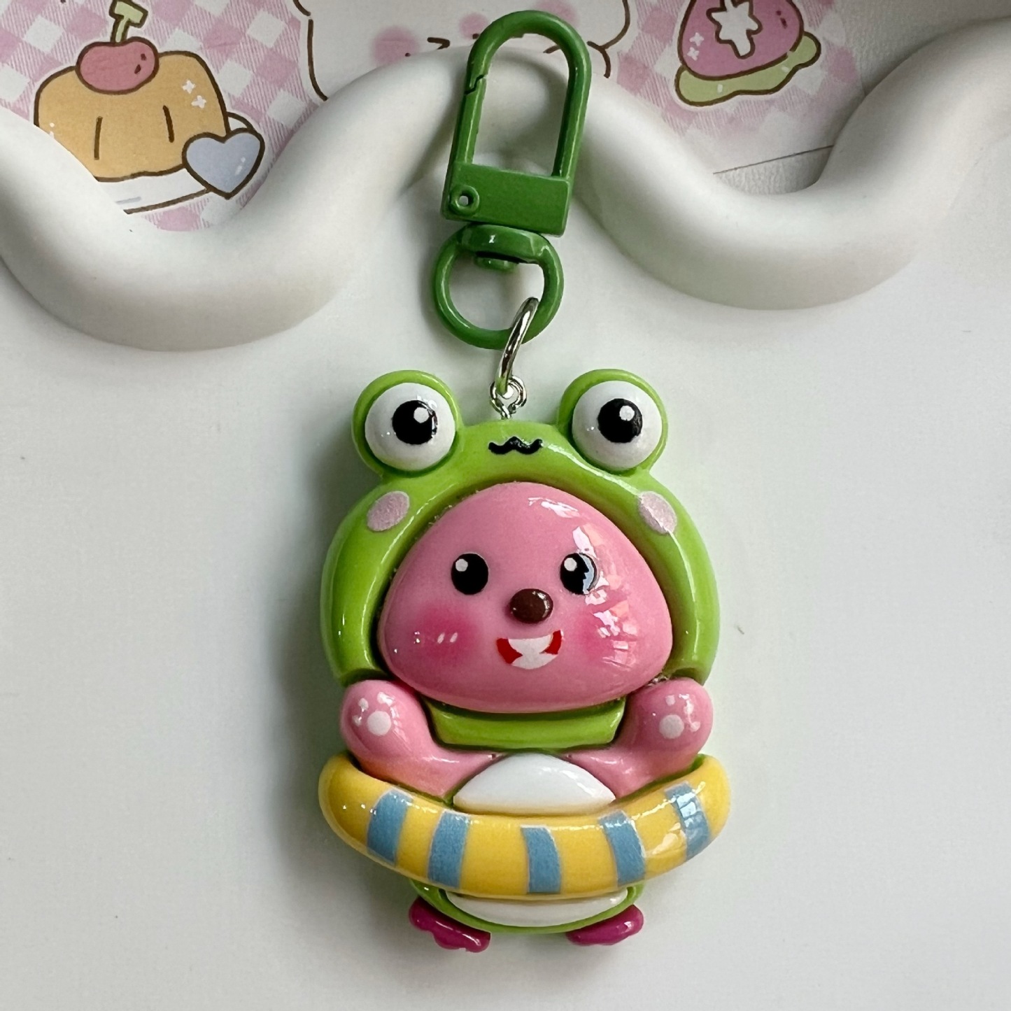 Large Size Transformable Keychain Sweet Girl Best Friend Couple Gift School Bag Pendant Accessory Hanging Decoration Resin Craft