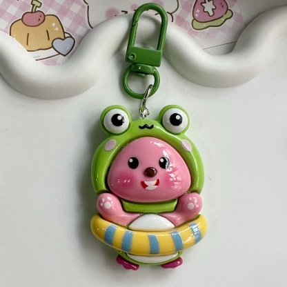 Large Size Transformable Keychain Sweet Girl Best Friend Couple Gift School Bag Pendant Accessory Hanging Decoration Resin Craft