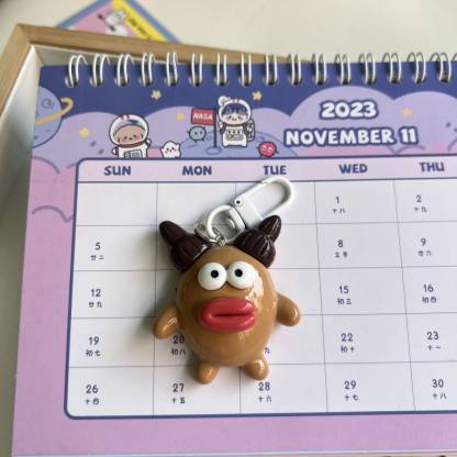 Large Size Funny Sausage Keychain with Big Mouth Cute School Bag Pendant Best Friend Gift Resin Cartoon Style Fresh Sweet