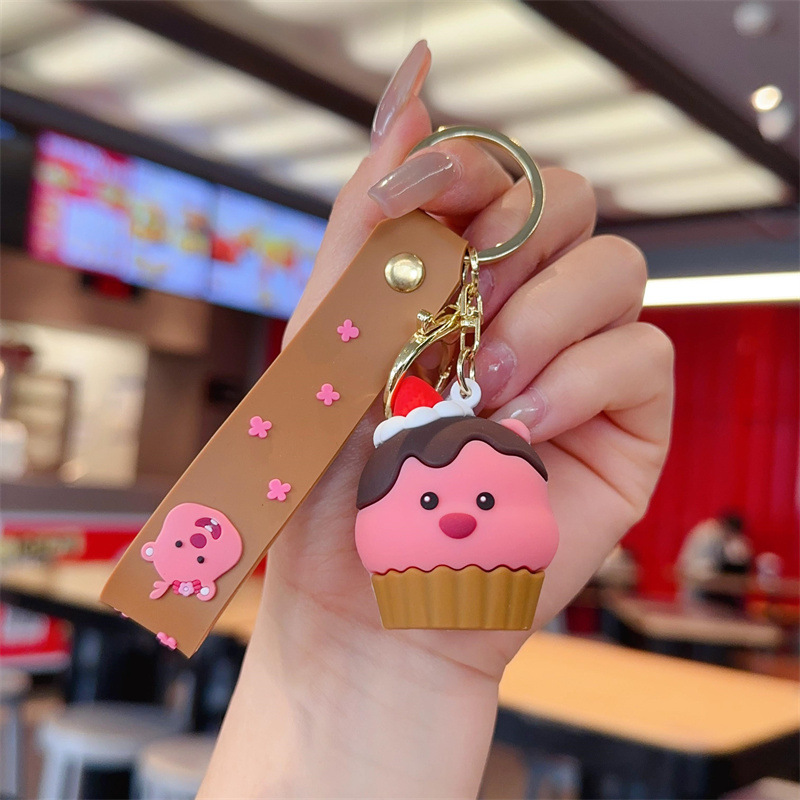 Cute Ruby Keychain Pendant Cyber Celebrant Little Beaver Doll Pendant Couple Small Gift Cartoon Car Key Chain