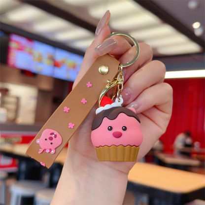 Cute Ruby Keychain Pendant Cyber Celebrant Little Beaver Doll Pendant Couple Small Gift Cartoon Car Key Chain