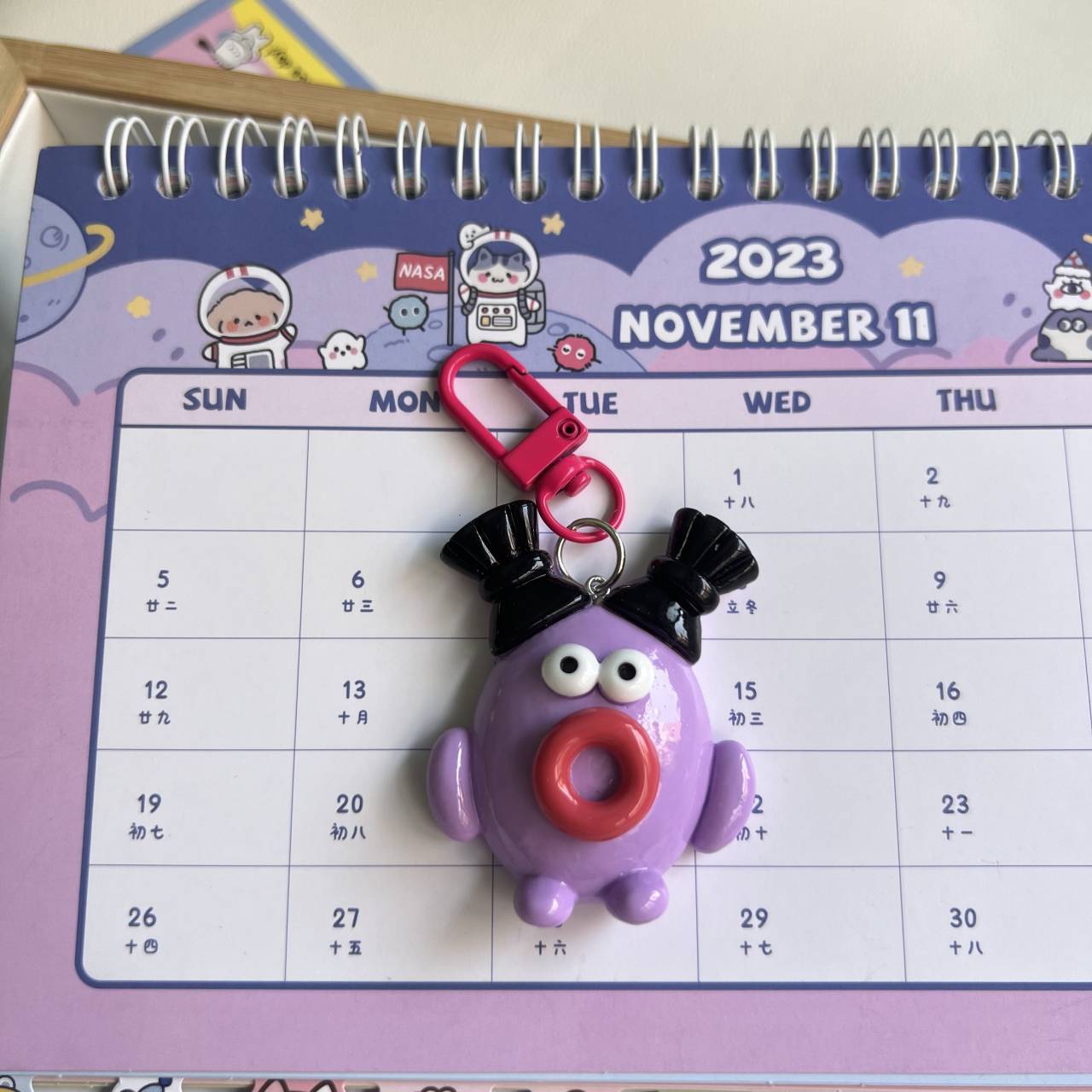 Large Size Funny Sausage Keychain with Big Mouth Cute School Bag Pendant Best Friend Gift Resin Cartoon Style Fresh Sweet