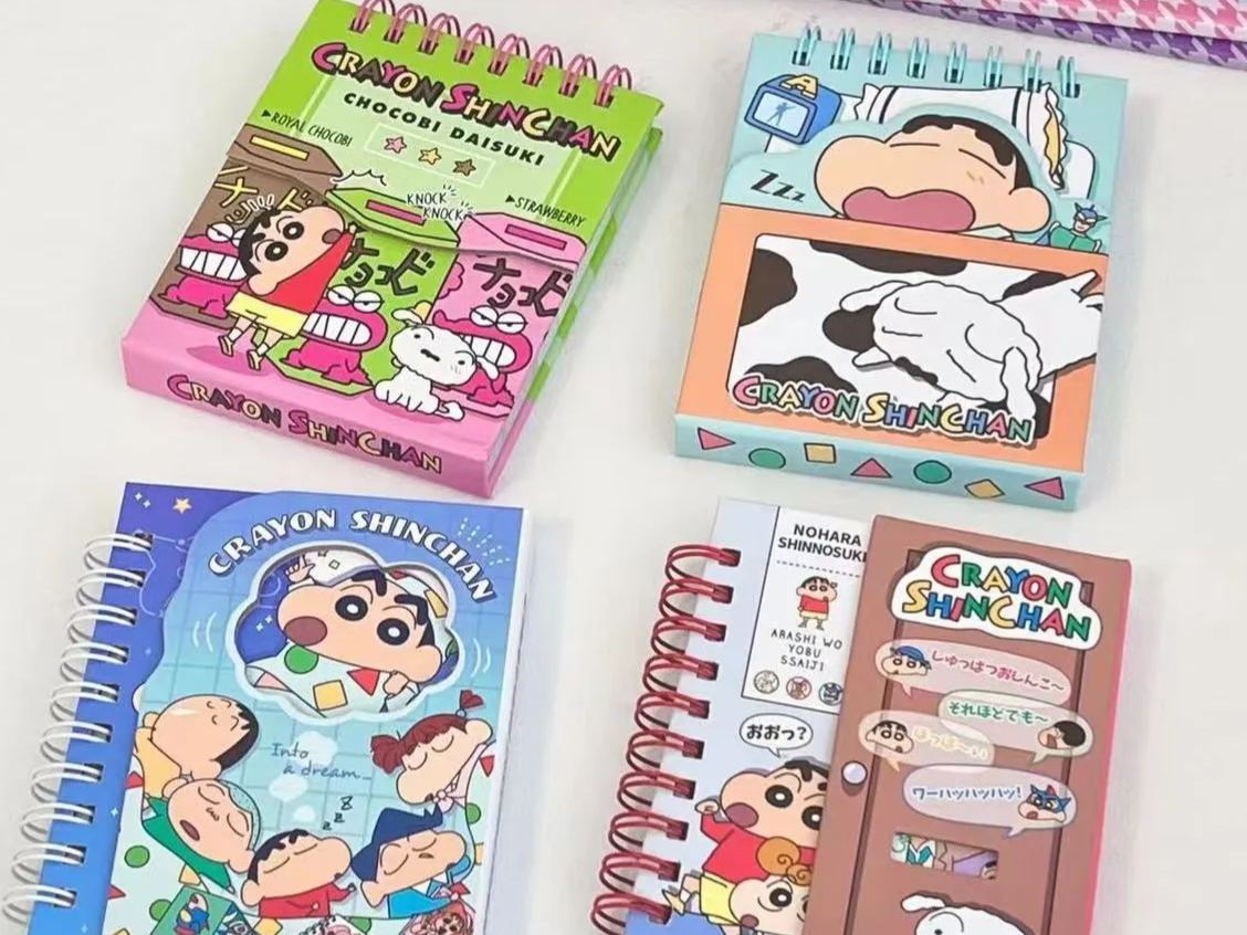 Japan style crayon small new notebook magnetic buckle coil this portable color page pocket notebook