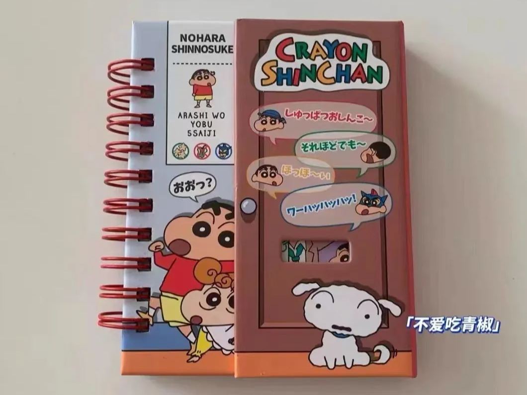Japan style crayon small new notebook magnetic buckle coil this portable color page pocket notebook