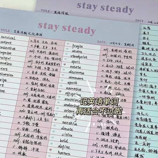 Big Sticky Note Book Collection | B5 Planner 30 sheets/60 words book Time Planner Study Pattern Book