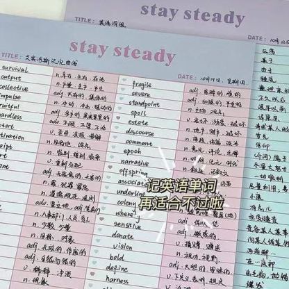 Big Sticky Note Book Collection | B5 Planner 30 sheets/60 words book Time Planner Study Pattern Book