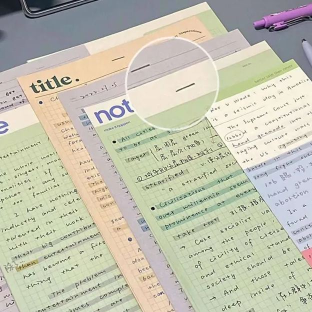 Big Sticky Note Book Collection | B5 Planner 30 sheets/60 words book Time Planner Study Pattern Book