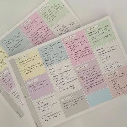 Big Sticky Note Book Collection | B5 Planner 30 sheets/60 words book Time Planner Study Pattern Book