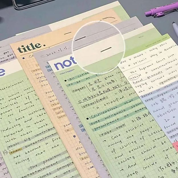 Big Sticky Note Book Collection | B5 Planner 30 sheets/60 words book Time Planner Study Pattern Book