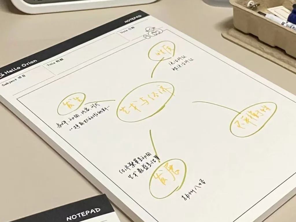 Plaid Patterned Paperback Student ins Simple Tearable Large B5 Study Notepad Study Paper