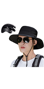 XMZ74钓鱼头盔帽黑