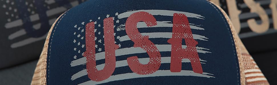 アメリカの国旗 & USA ビンテージ コットン キャップ