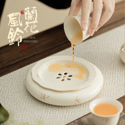 蘭花風鈴-花邊壺承