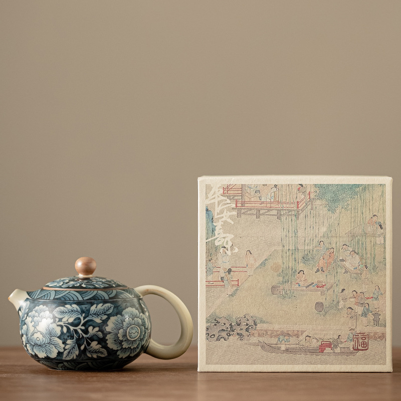 繁花陶瓷西施壺-單壺