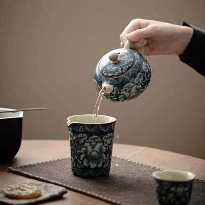 繁花陶瓷西施壺-單壺