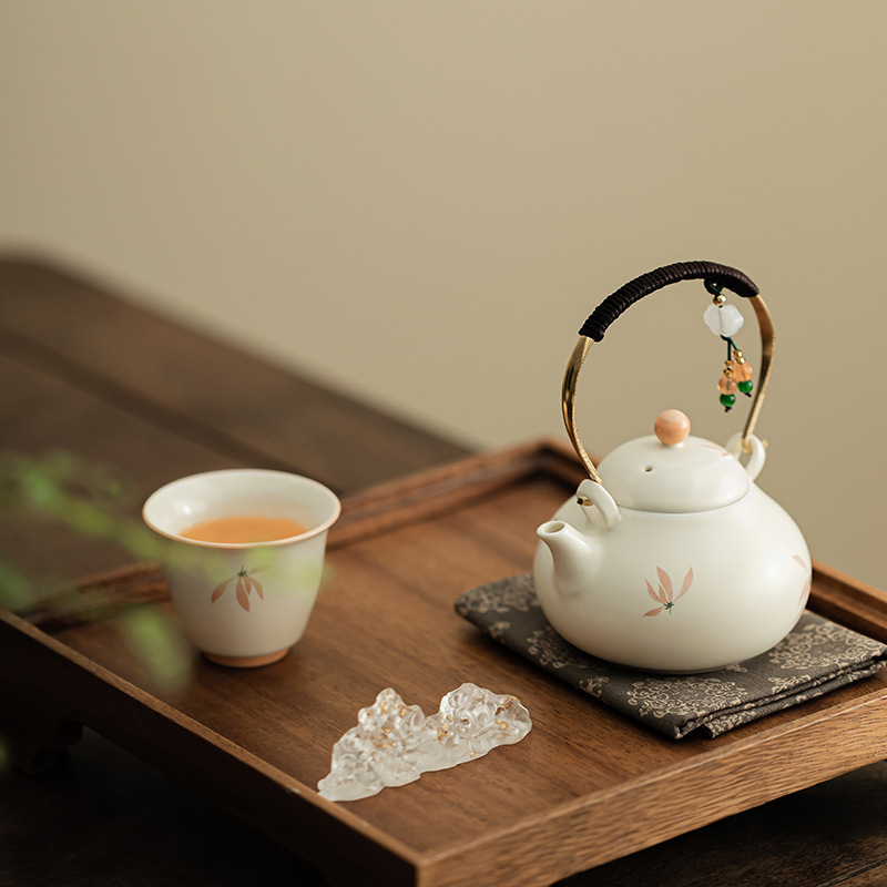 蘭花風鈴提梁壺-思亭款