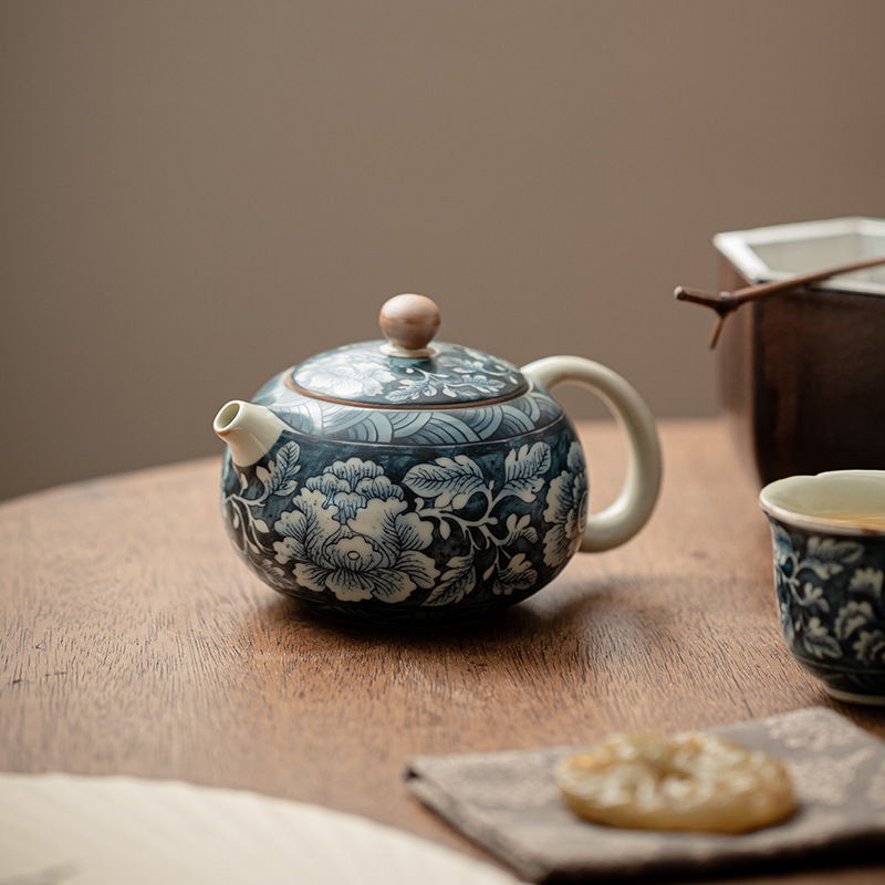 繁花陶瓷西施壺-單壺