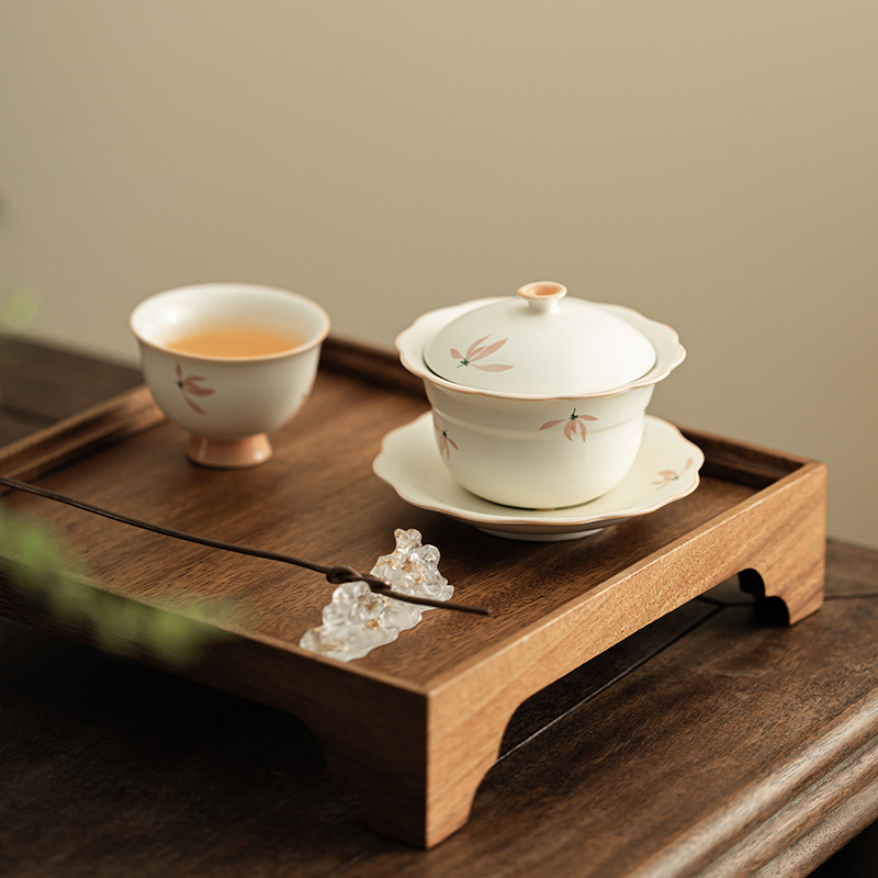 蘭花風鈴-花口葫蘆蓋碗