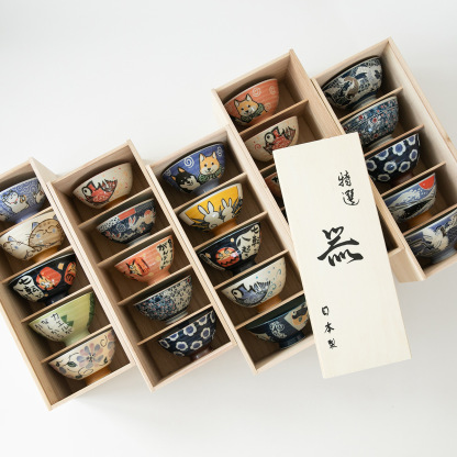 日本進口美濃燒日式米飯碗套裝禮盒