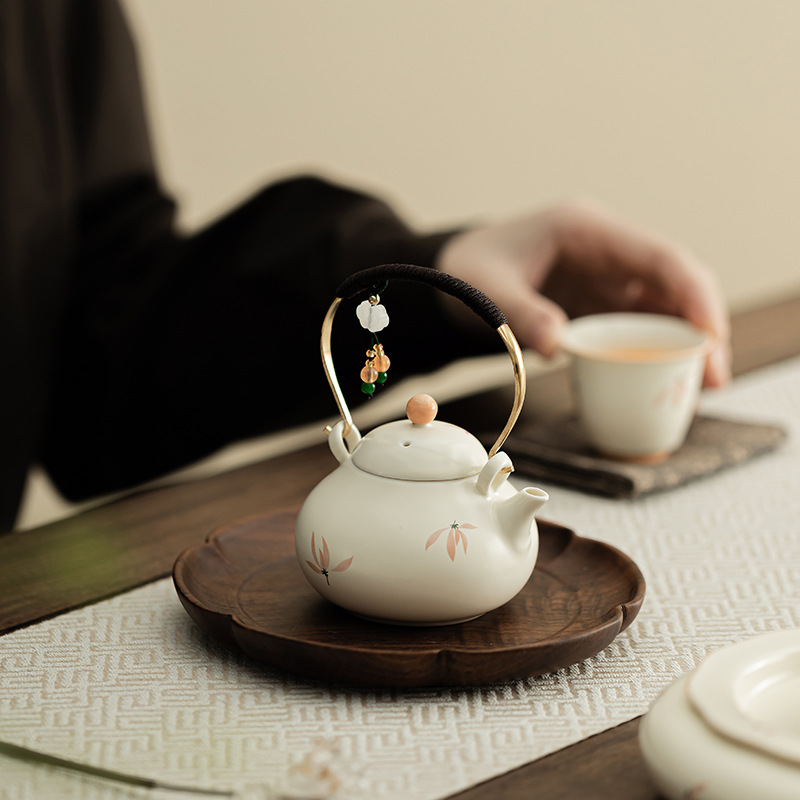 蘭花風鈴提梁壺-思亭款