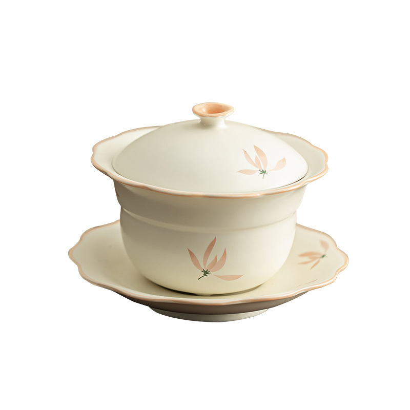 蘭花風鈴-花口葫蘆蓋碗