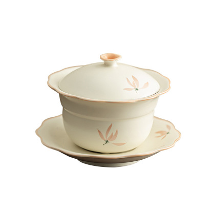 蘭花風鈴-花口葫蘆蓋碗