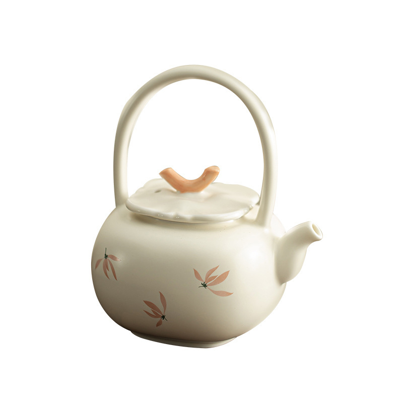 蘭花風鈴-柿子提梁壺