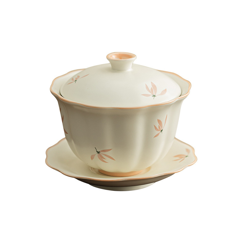 蘭花風鈴-花口花苞蓋碗