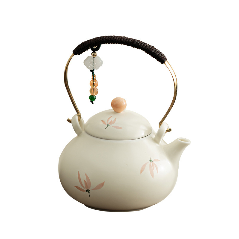 蘭花風鈴提梁壺-思亭款