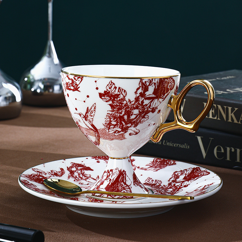 復古英式骨瓷咖啡杯碟套裝