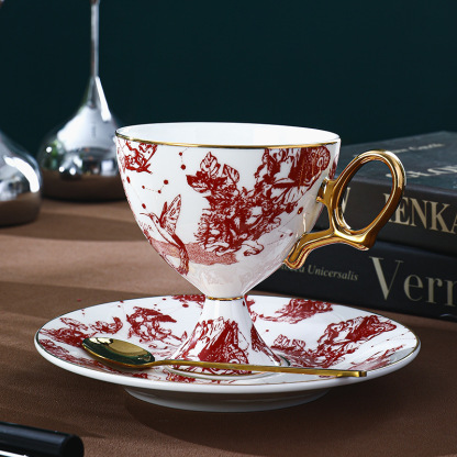 復古英式骨瓷咖啡杯碟套裝