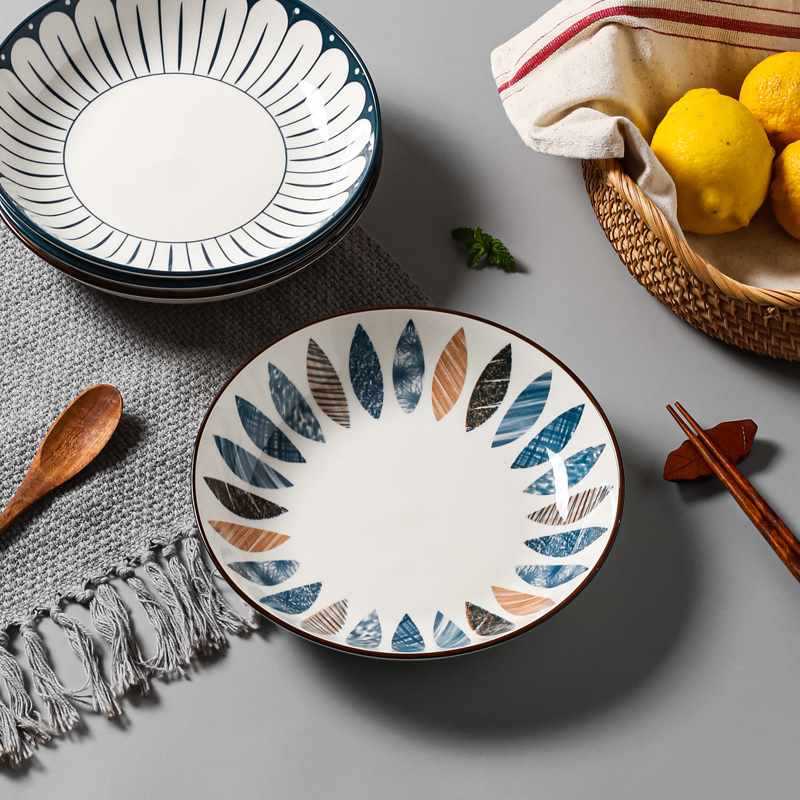 日式圓形餐碟盤