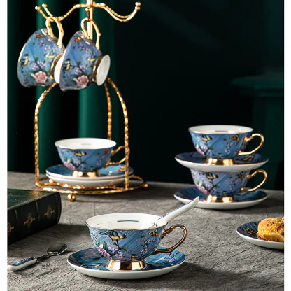 夢幻芝蘭骨瓷歐式英式下午茶杯碟套裝伴手禮