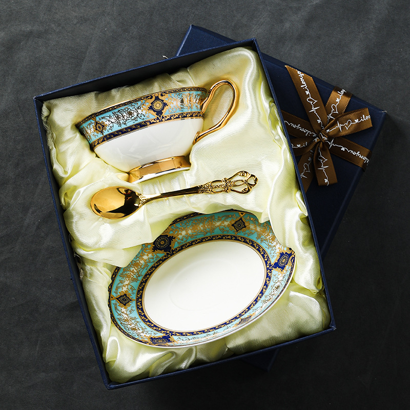 歐式高顏值骨瓷英式下午茶杯碟套裝