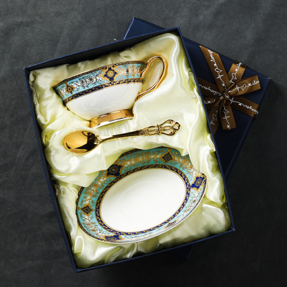 歐式高顏值骨瓷英式下午茶杯碟套裝