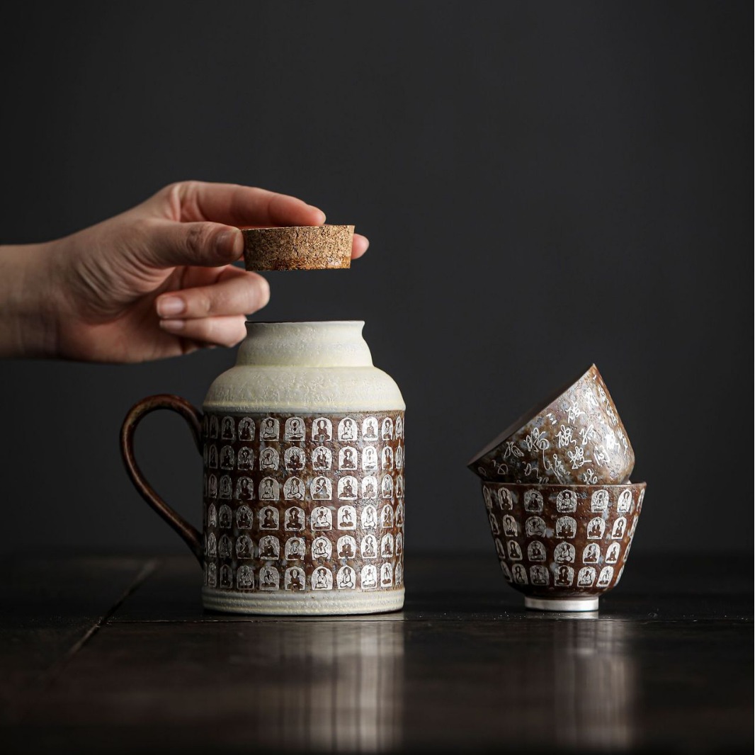 復古岩泥小暖壺泡茶萬佛保溫瓶