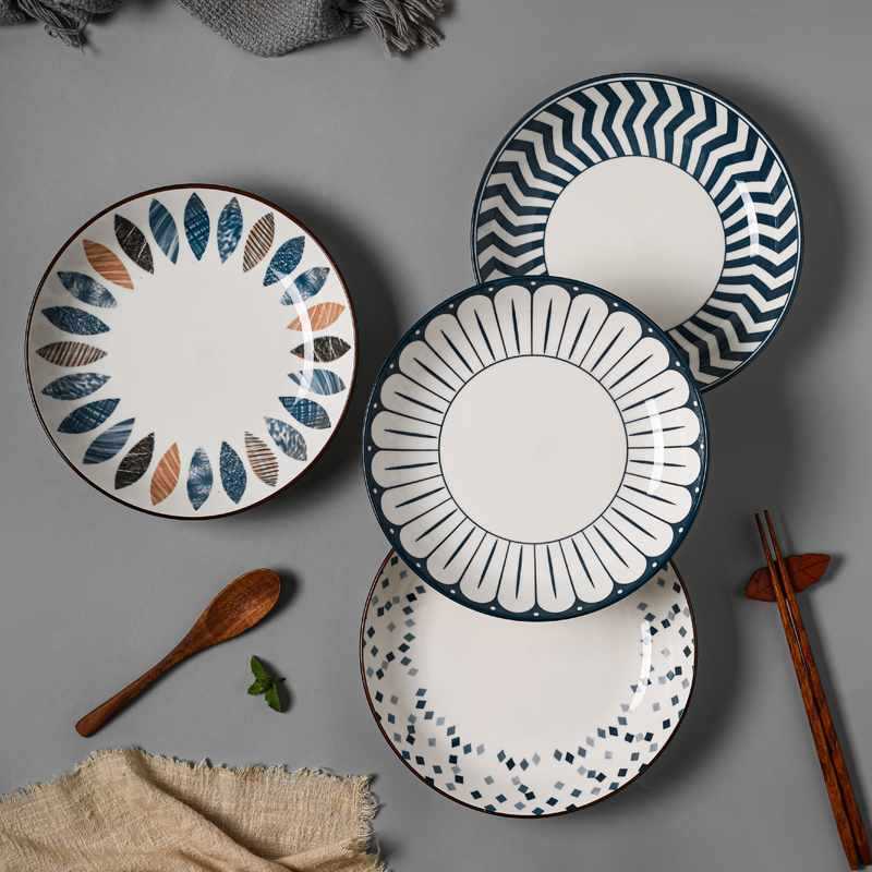 日式圓形餐碟盤