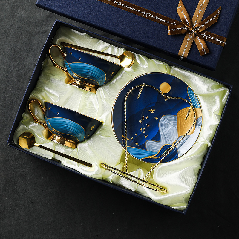 復古歐式骨瓷咖啡杯碟套裝