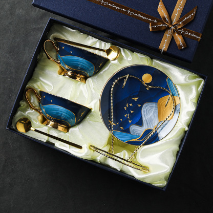 復古歐式骨瓷咖啡杯碟套裝