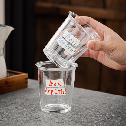 印花玻璃咖啡杯