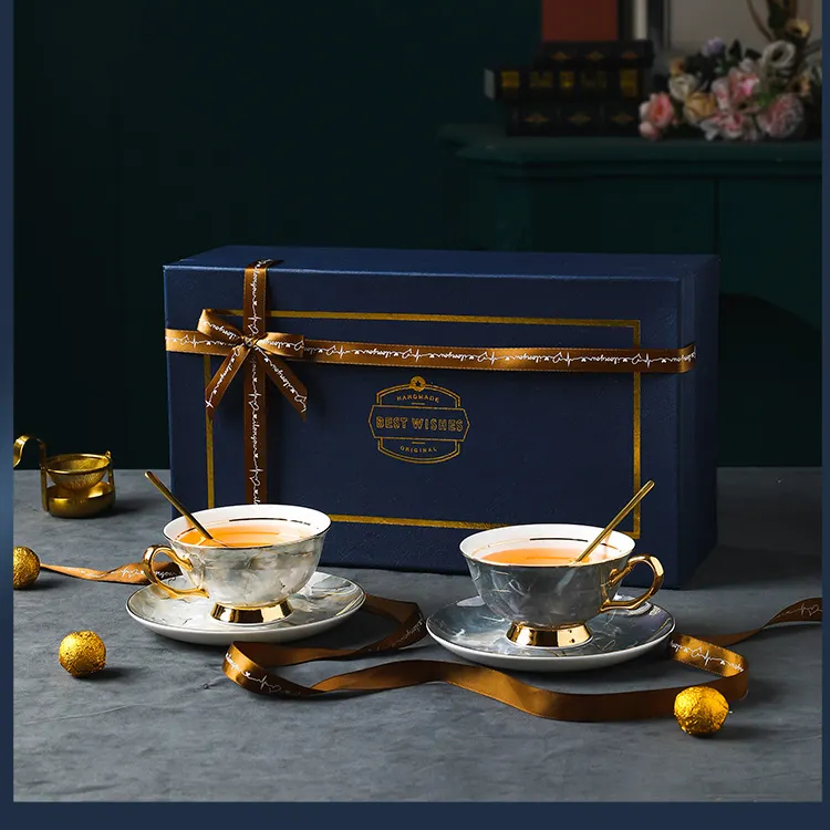 歐式咖啡對杯骨瓷套裝