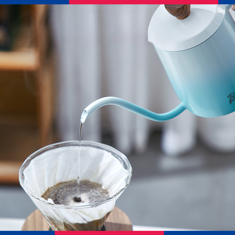 手沖咖啡壺細嘴掛耳壺木柄不銹鋼家用煮咖啡壺手磨咖啡機