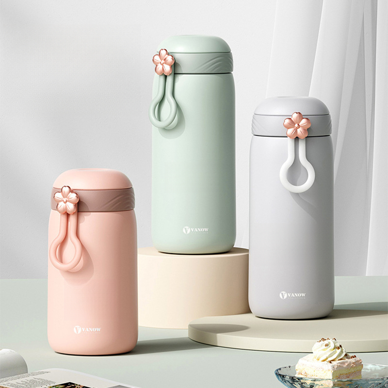 花語莫蘭迪色隨行保溫杯