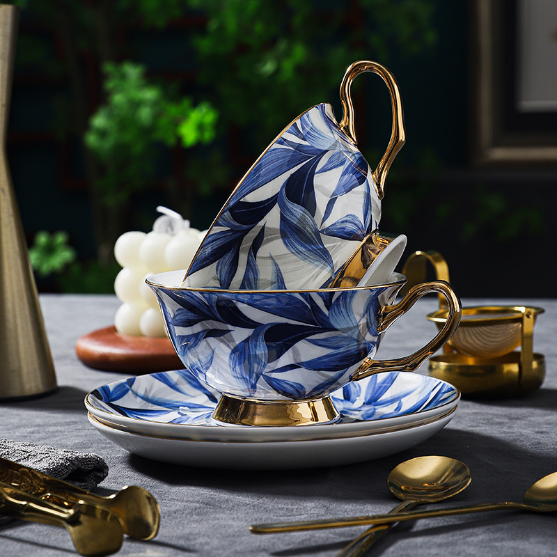 高顏值輕奢咖啡杯骨瓷套裝