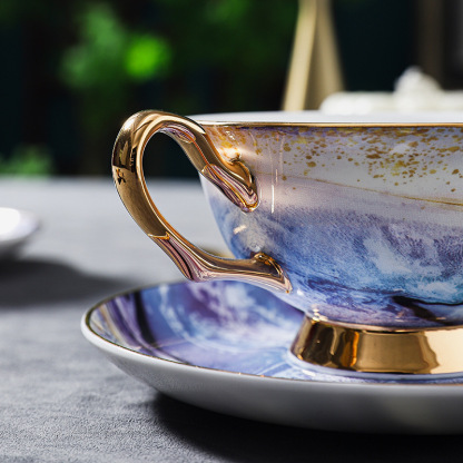 高級陶瓷復古下午茶杯禮盒咖啡杯套裝