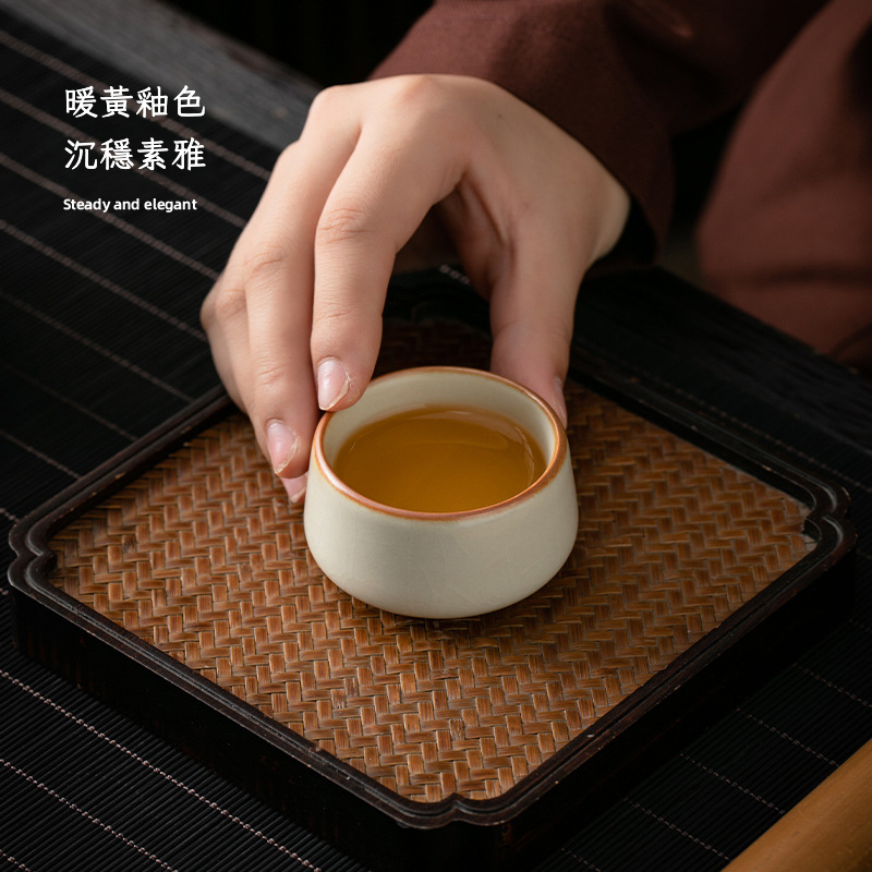 米黃主人杯斜腹杯