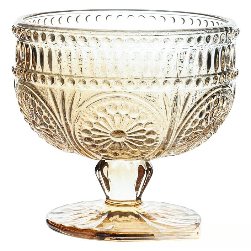 復古太陽花冰激凌奶昔杯