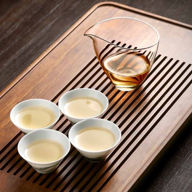 日式透明玻璃公道杯