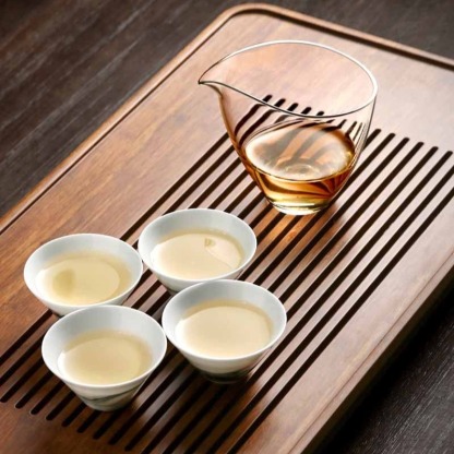 日式透明玻璃公道杯