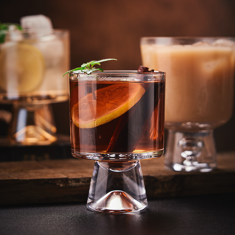 日式網紅雪山底玻璃咖啡杯